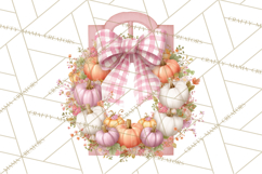 Pink Pumpkin Clipart, Fall Breast Cancer PNG Product Image 2