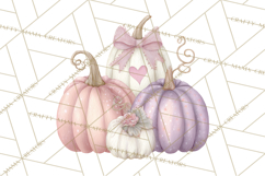 Pink Pumpkin Clipart, Fall Breast Cancer PNG Product Image 3