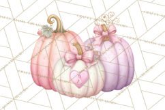 Pink Pumpkin Clipart, Fall Breast Cancer PNG Product Image 2