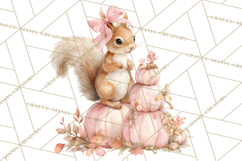 Pink Pumpkin Clipart, Fall Breast Cancer PNG Product Image 3
