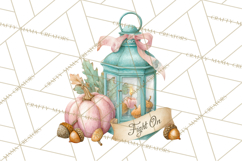 Pink Pumpkin Clipart, Fall Breast Cancer PNG Product Image 4