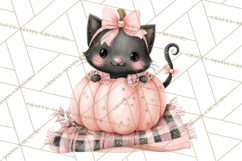 Pink Pumpkin Clipart, Fall Breast Cancer PNG Product Image 5