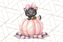 Pink Pumpkin Clipart, Fall Breast Cancer PNG Product Image 2
