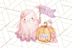 Pink Pumpkin Clipart, Fall Breast Cancer PNG Product Image 5