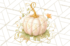 Pink Pumpkin Clipart, Fall Breast Cancer PNG Product Image 4