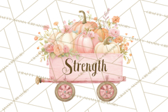 Pink Pumpkin Clipart, Fall Breast Cancer PNG Product Image 2