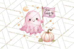 Pink Pumpkin Clipart, Fall Breast Cancer PNG Product Image 3