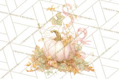 Pink Pumpkin Clipart, Fall Breast Cancer PNG Product Image 4