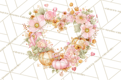 Pink Pumpkin Clipart, Fall Breast Cancer PNG Product Image 4