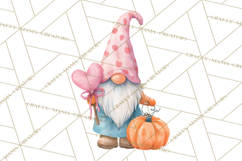 Pink Pumpkin Clipart, Fall Breast Cancer PNG Product Image 3