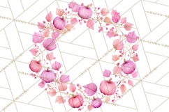 Pink Pumpkin Clipart, Fall Breast Cancer PNG Product Image 4
