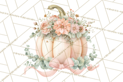 Pink Pumpkin Clipart, Fall Breast Cancer PNG Product Image 5