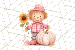 Pink Pumpkin Clipart, Fall Breast Cancer PNG Product Image 4