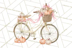 Pink Pumpkin Clipart, Fall Breast Cancer PNG Product Image 3