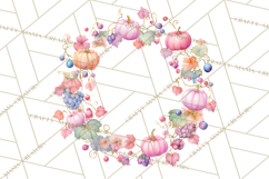 Pink Pumpkin Clipart, Fall Breast Cancer PNG Product Image 4