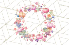 Pink Pumpkin Clipart, Fall Breast Cancer PNG Product Image 4