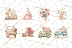 Pink Pumpkin Clipart, Fall Breast Cancer PNG Product Image 2