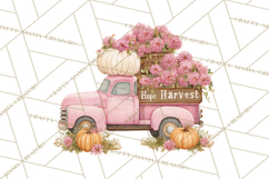 Pink Pumpkin Clipart, Fall Breast Cancer PNG Product Image 3