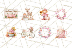 Pink Pumpkin Clipart, Fall Breast Cancer PNG Product Image 9