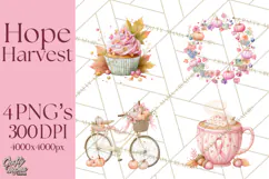 Pink Pumpkin Clipart, Fall Breast Cancer PNG Product Image 1