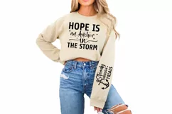 Hope Is An Anchor Sleeve SVG, God SVG Design, Faith SVG Product Image 2
