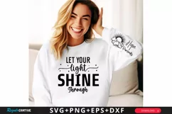 Let Your Light Shine Sleeve SVG, God SVG Design, Faith SVG Product Image 2