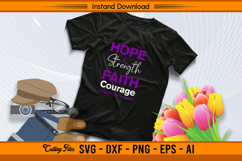 Hope Strength Faith Courage SVG Design File Product Image 2