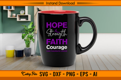 Hope Strength Faith Courage SVG Design File Product Image 3