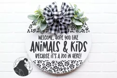 Welcome Hope You Like Animals and Kids SVG, Dogs SVG Product Image 1