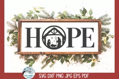 Hope Nativity SVG | Spirit of Christmas Clipart Product Image 2