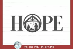 Hope Nativity SVG | Spirit of Christmas Clipart Product Image 4