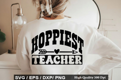 Hoppiest Teacher - Easter SVG Design Product Image 1