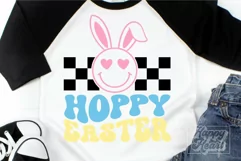 Hoppy Easter SVG - Happy Easter Bunny PNG - Retro Easter SVG Product Image 2
