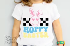 Hoppy Easter SVG - Happy Easter Bunny PNG - Retro Easter SVG Product Image 4