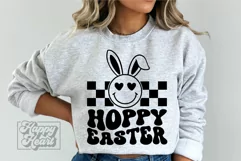 Hoppy Easter SVG - Happy Easter Bunny PNG - Retro Easter SVG Product Image 6