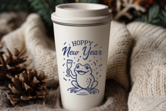 Hoppy New Year SVG PNG | Funny Frog New Year Cricut Cut File Product Image 2