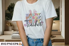 Retro Hoppy Teacher SVG PNG Sublimation T-shirt Design Product Image 3