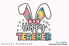 Hoppy Teacher Bunny Ears PNG, Hoppy Teacher PNG Product Image 1
