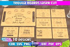 Tequila Shot Boards Laser Cut Bundle, Tequila Shot Tray SVG Product Image 1