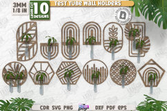 Test Tube Wall Holders Laser Cut Bundle|Wall Plant Stations Product Image 1