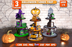 Halloween Tiered Tray Laser Cut Bundle, Party Decoration SVG Product Image 1