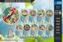 Wood Suncatchers Laser Cut Bundle|Reflective Suncatchers SVG Product Image 1