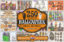 250 Halloween Mega Bundle Laser Cut, Spooky Signs, Earrings Product Image 1