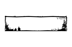 Horizontal banner and poster frame art silhouette halloween Product Image 1