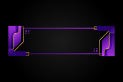 Horizontal banner border gradient and gold template graphic Product Image 1