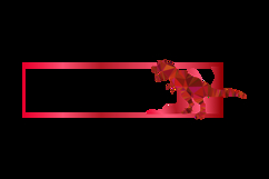 Horizontal frame art ornament with polygonal dinosaur charac Product Image 2