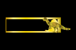 Horizontal frame art ornament with polygonal dinosaur charac Product Image 2