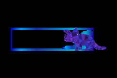 Horizontal frame art ornament with polygonal dinosaur Product Image 2