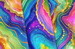 Rainbow Marble 12 Digital Papers Product Image 4