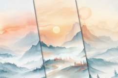 Pastel Mountains 12 Digital Papers Product Image 4